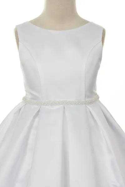 KD235 White Classic Pleated Dress ( SIZES 2-14 years)