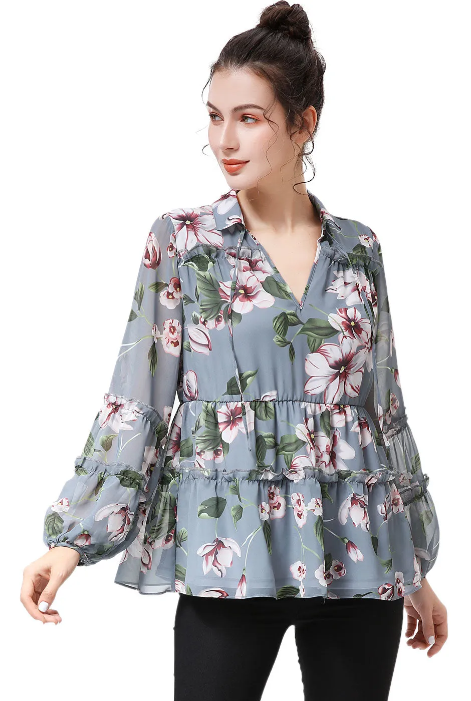 Kimi   Kai Women's "Rachel" Peasant Blouse