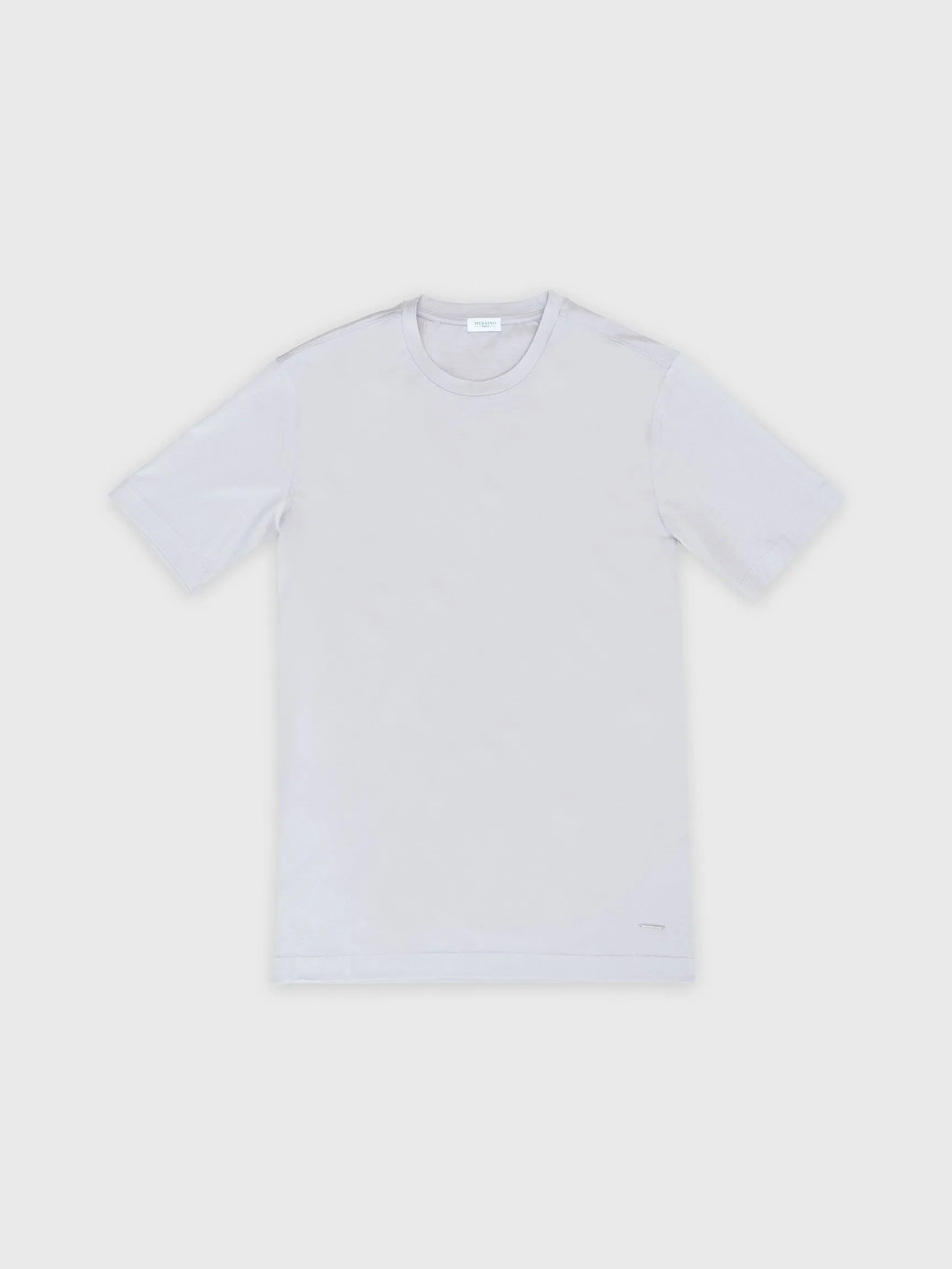 LIGHT GREY SOFT MERCERIZED COTTON T-SHIRT
