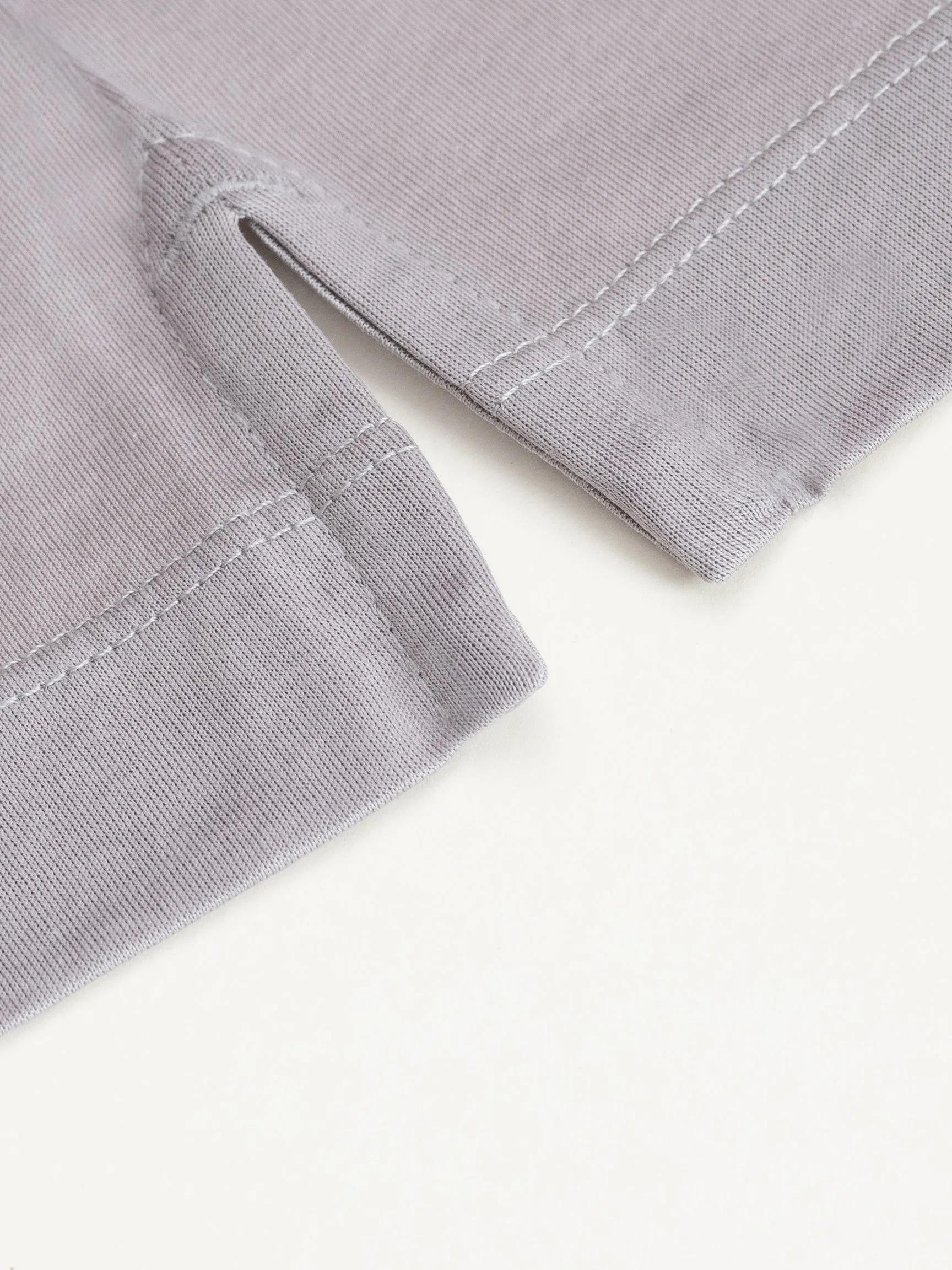LIGHT GREY SOFT MERCERIZED COTTON T-SHIRT