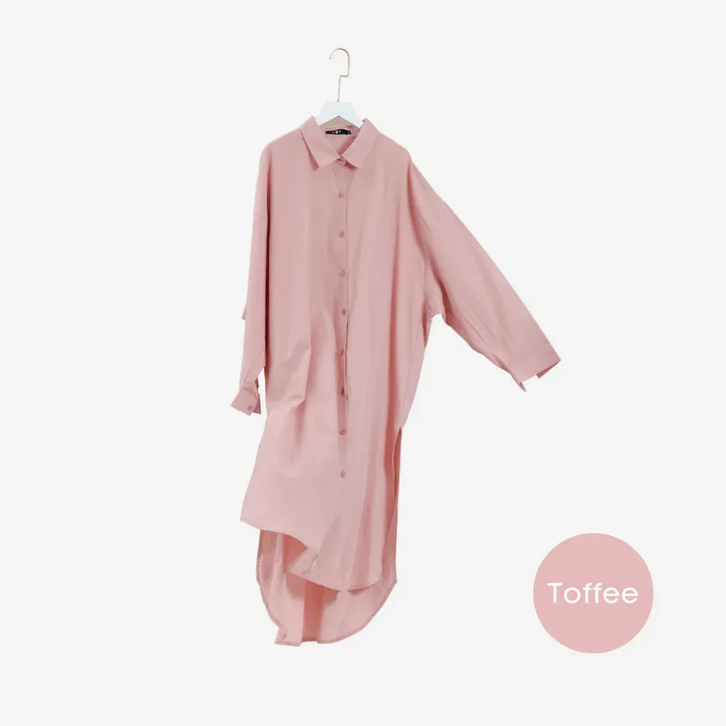 Longline Oversized Cotton Shirt Dress - Festive Series
