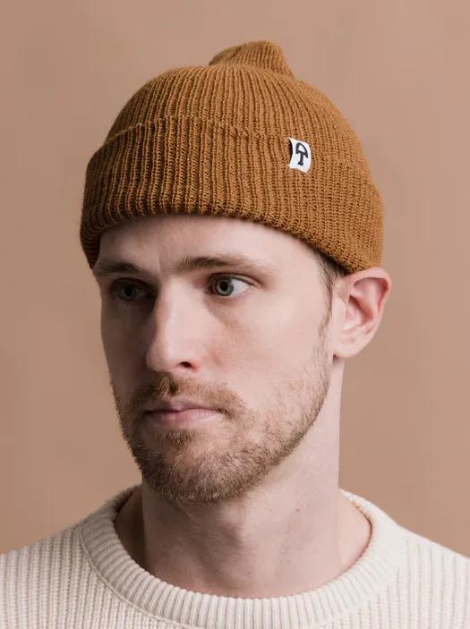 MERINO CARDIGAN Stitch Beanie Indigo