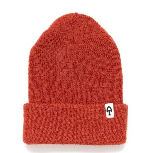 MERINO CARDIGAN Stitch Beanie Rust