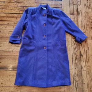 Miss Bobbie Vintage 1960s Wool Coat Blue