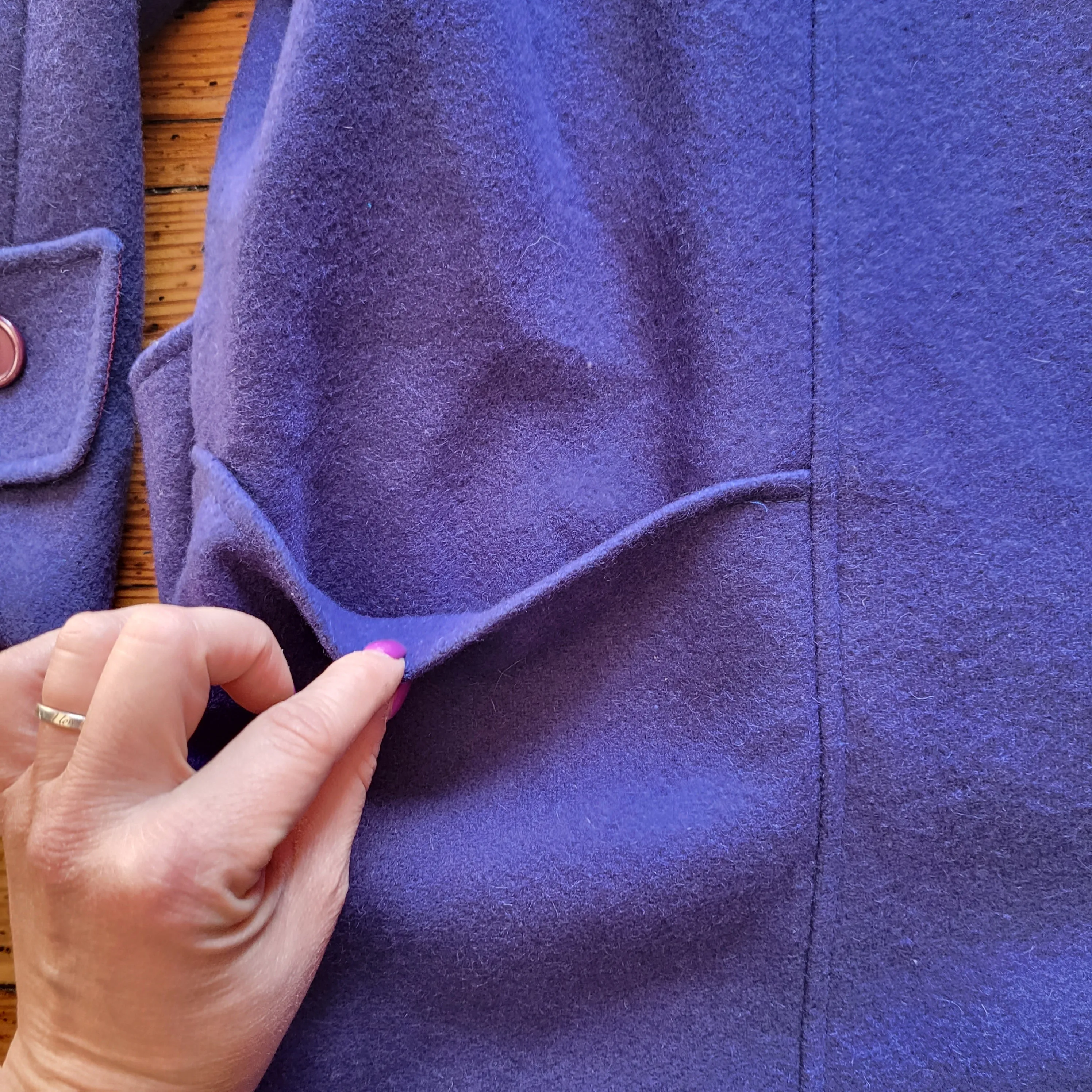 Miss Bobbie Vintage 1960s Wool Coat Blue