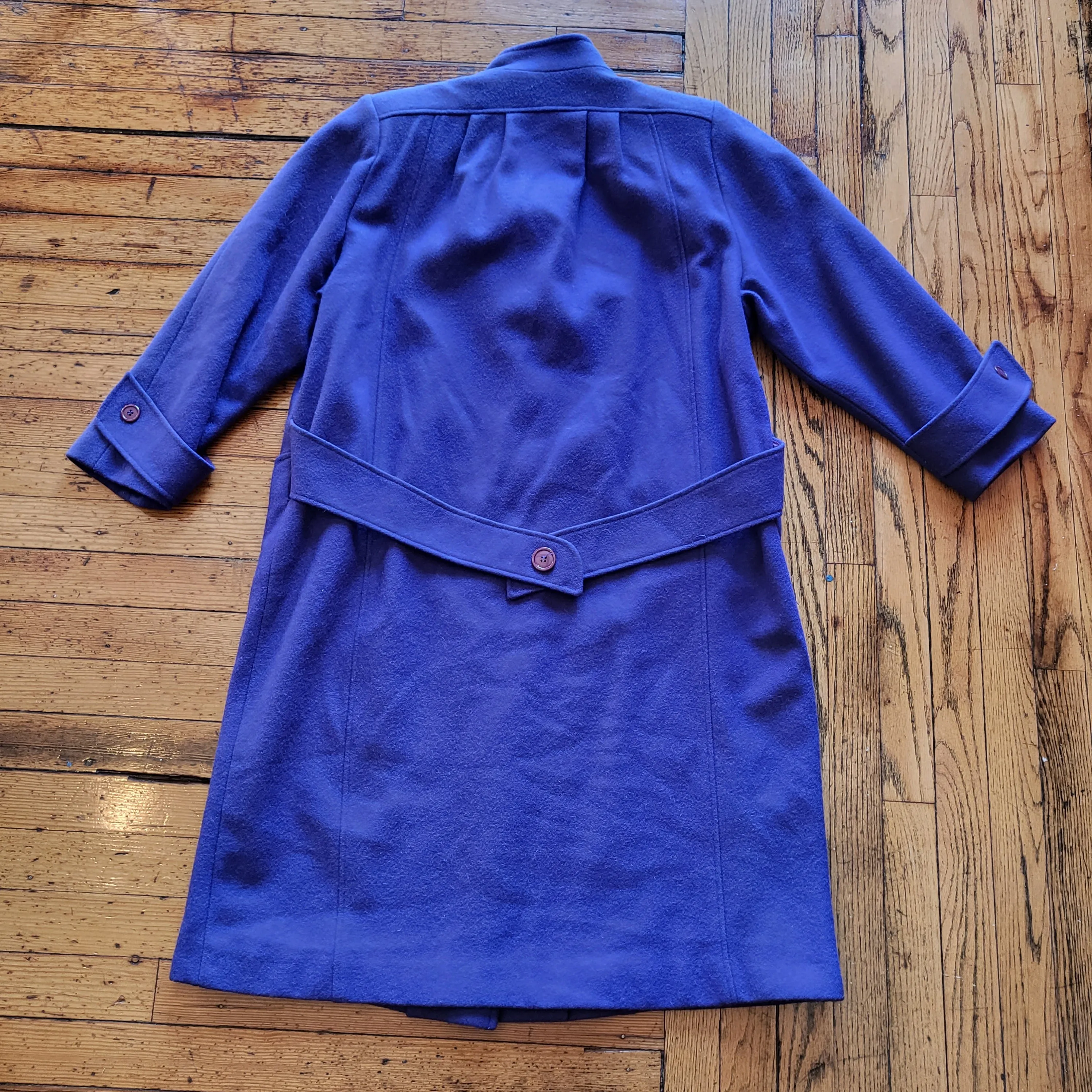 Miss Bobbie Vintage 1960s Wool Coat Blue
