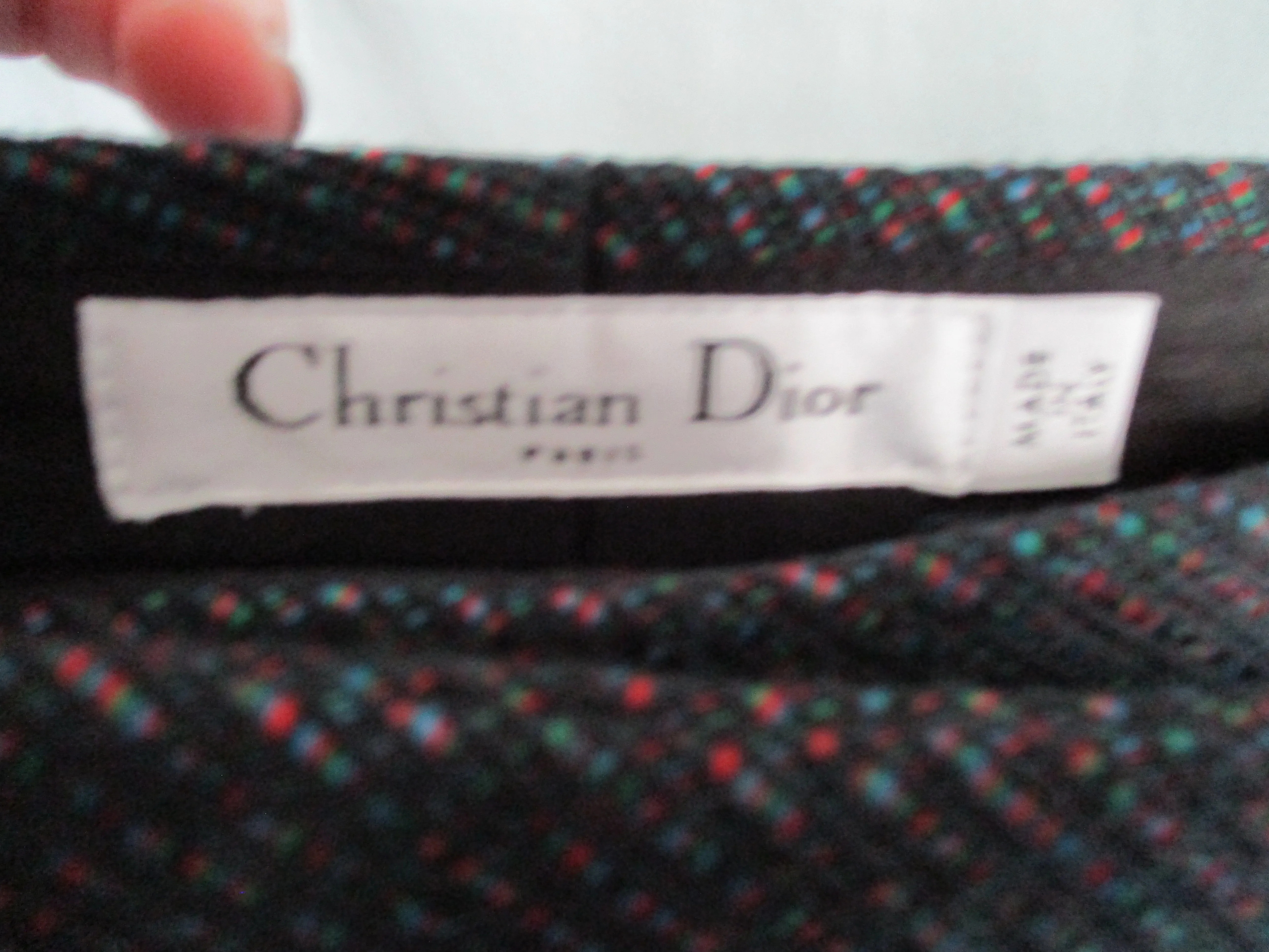 NWT NEW CHRISTIAN DIOR PARIS PANTALON NOIR Wool Pants Trouser 36 BLACK
