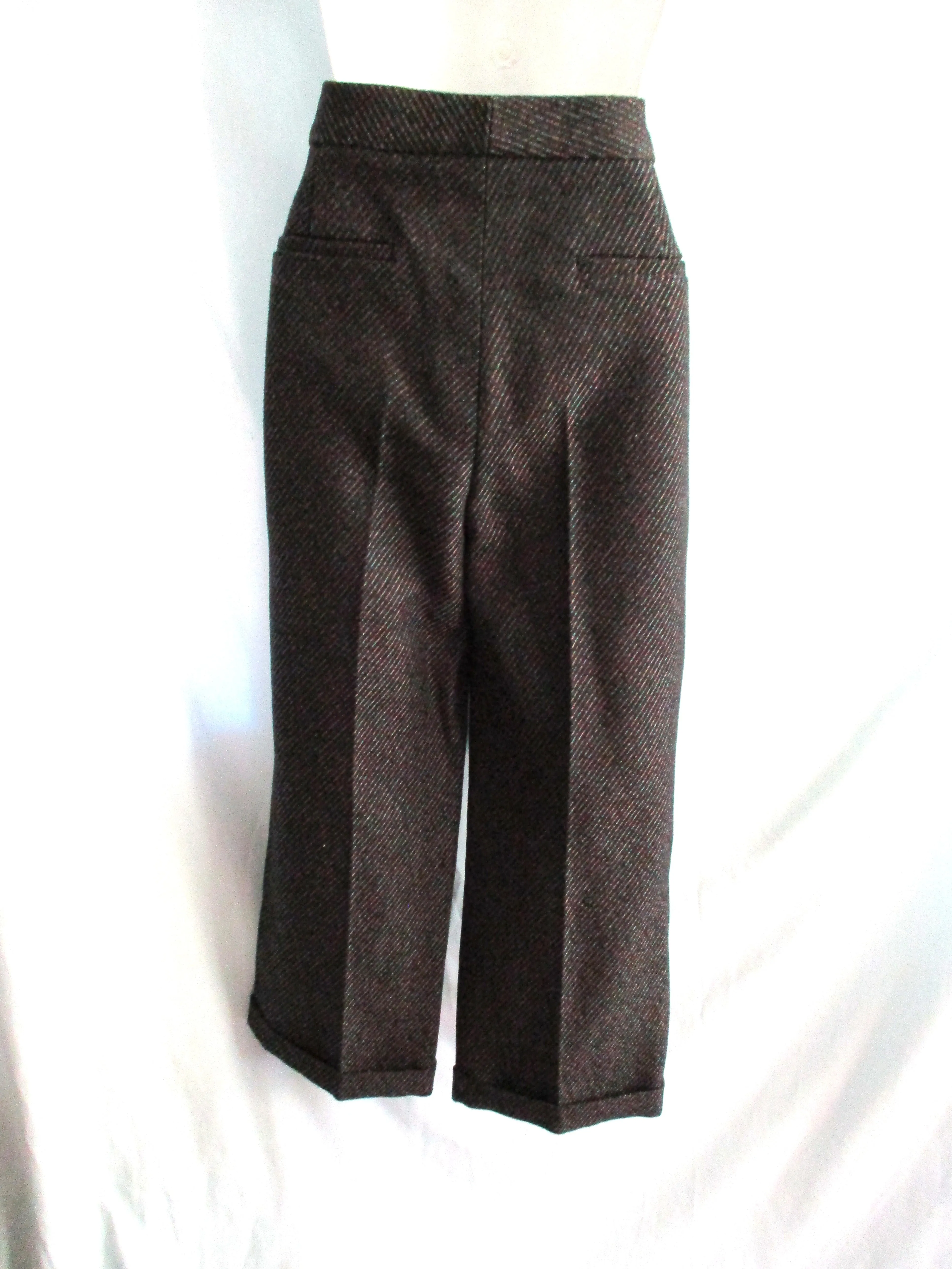 NWT NEW CHRISTIAN DIOR PARIS PANTALON NOIR Wool Pants Trouser 36 BLACK