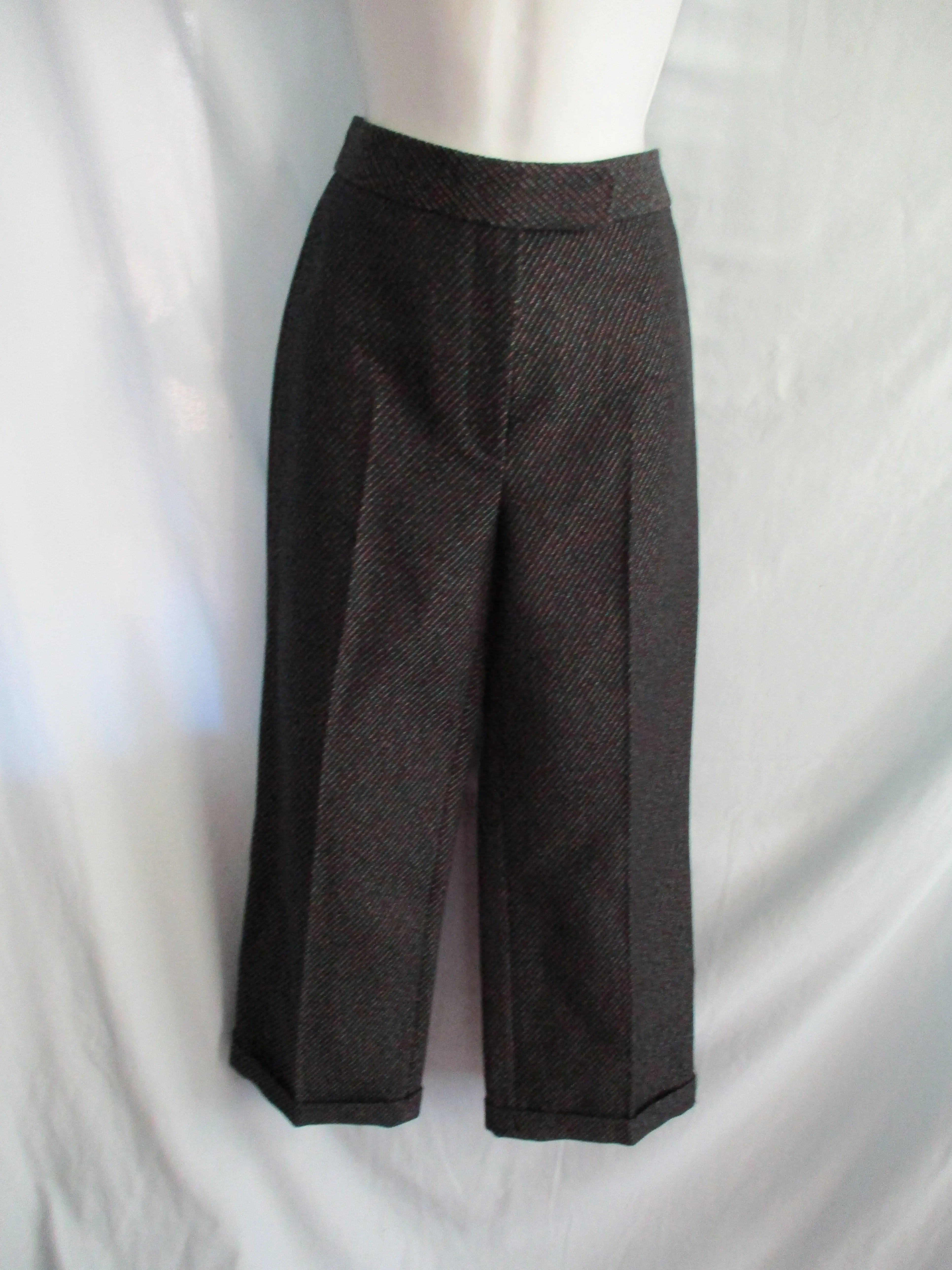 NWT NEW CHRISTIAN DIOR PARIS PANTALON NOIR Wool Pants Trouser 36 BLACK