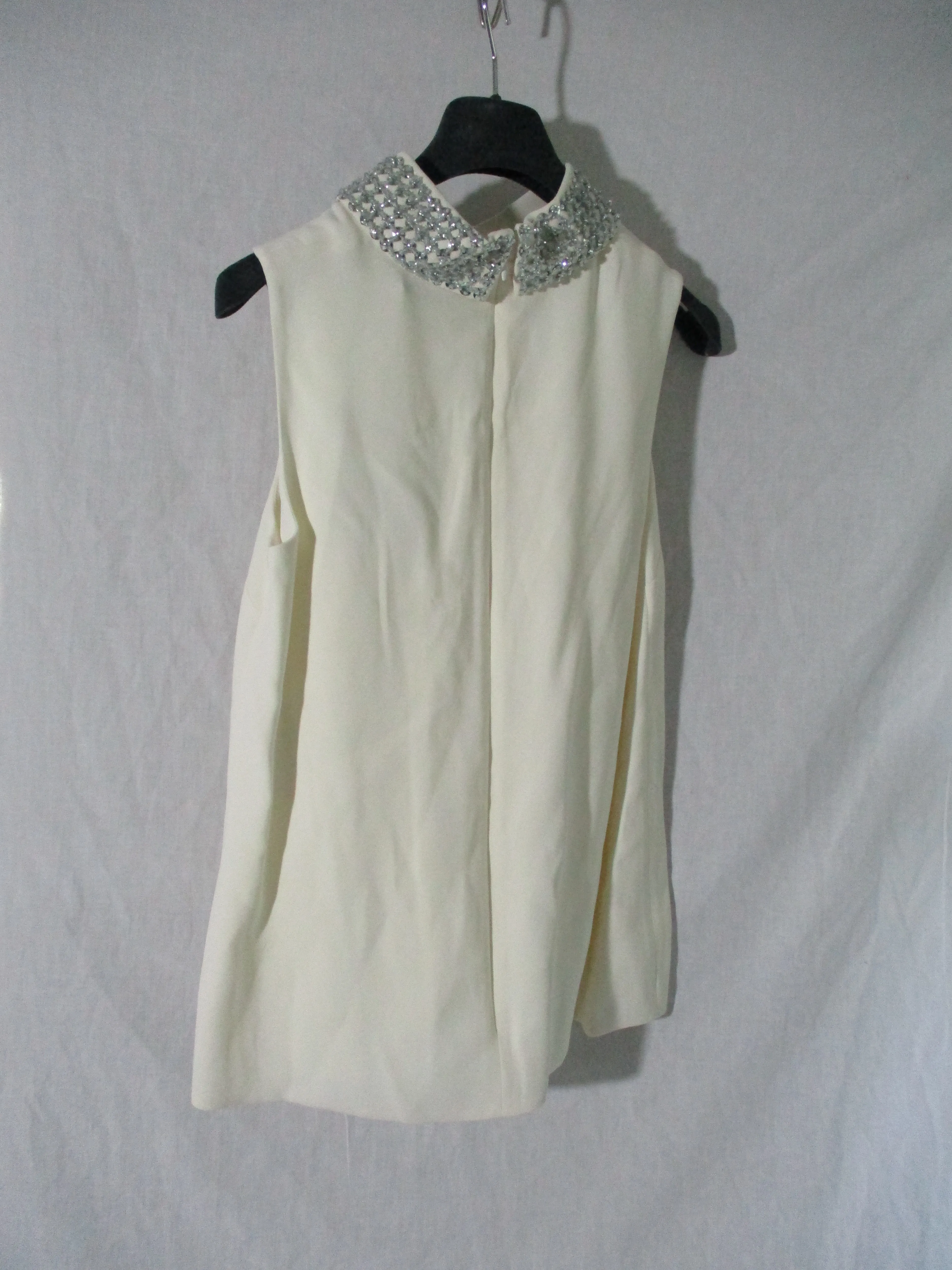 NWT NEW CHRISTIAN DIOR PARIS TOP BLOUSE Shirt 36 Blanc Cassu Creme Silver