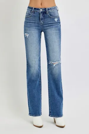 OLIVIA TUMMY CONTROL HIGH RISE STRAIGHT JEANS