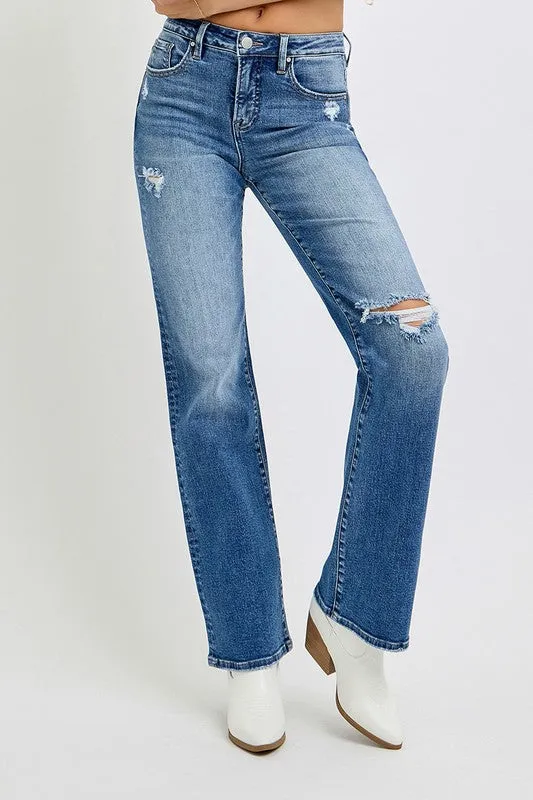 OLIVIA TUMMY CONTROL HIGH RISE STRAIGHT JEANS