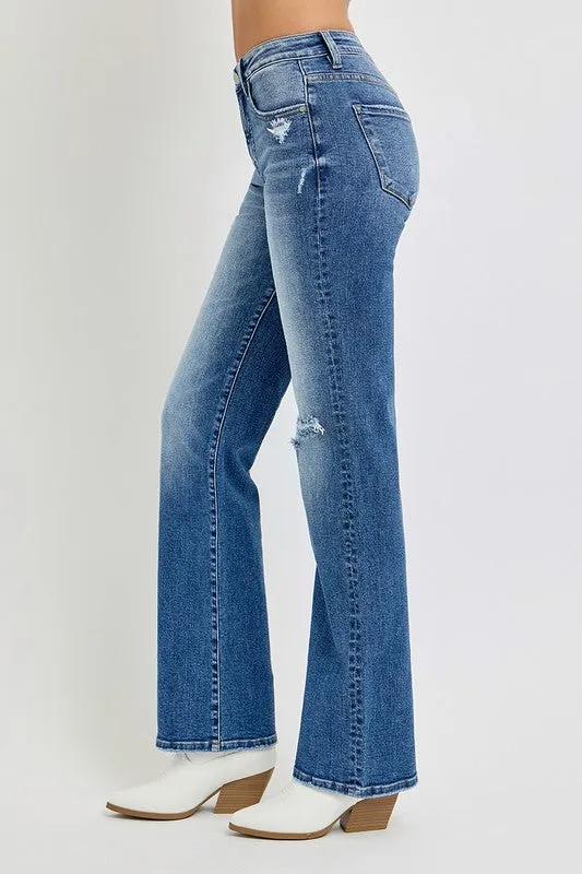OLIVIA TUMMY CONTROL HIGH RISE STRAIGHT JEANS