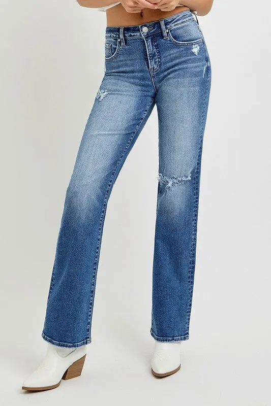 OLIVIA TUMMY CONTROL HIGH RISE STRAIGHT JEANS