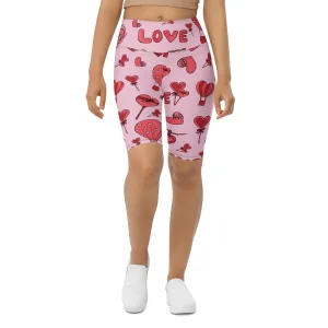 Pink Love Biker Shorts