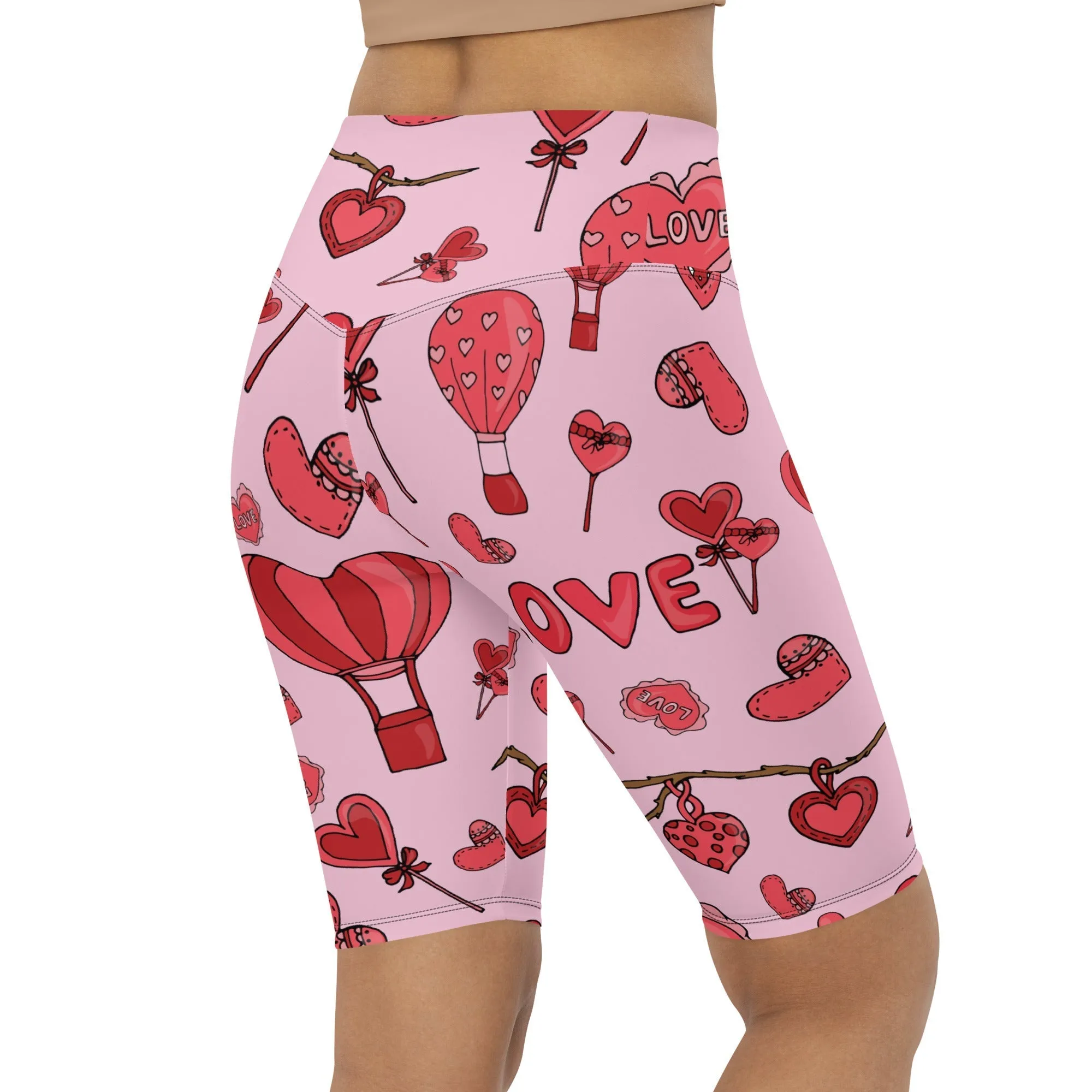 Pink Love Biker Shorts