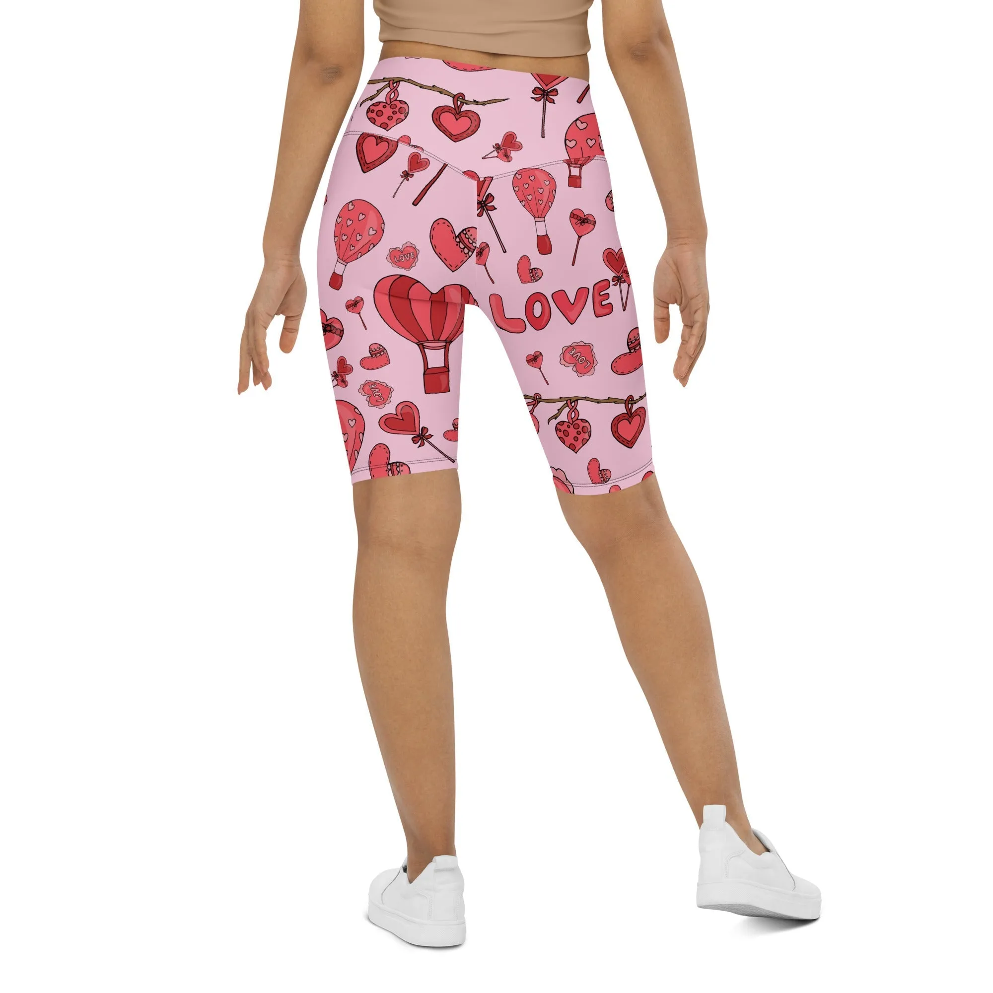 Pink Love Biker Shorts