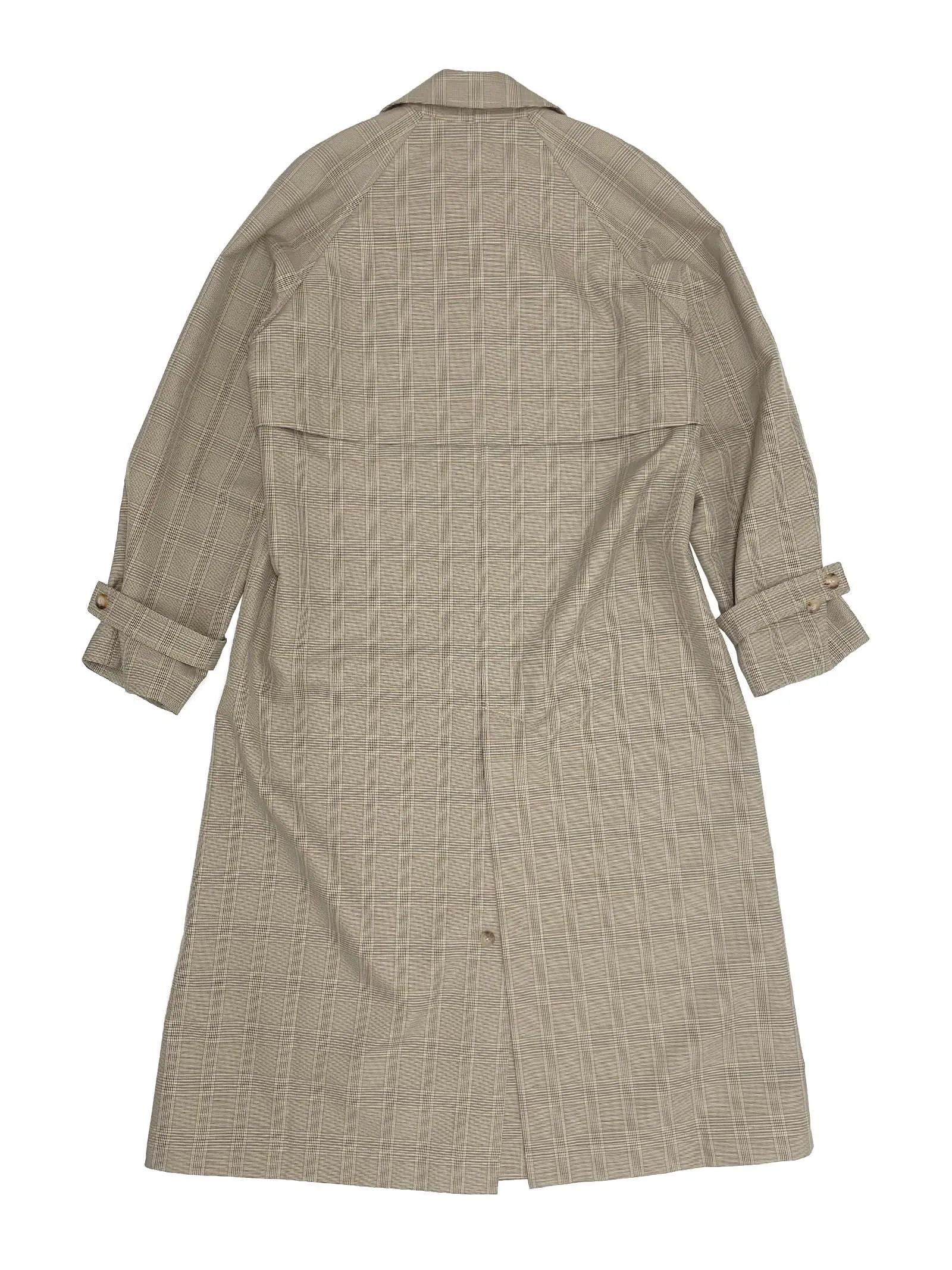 Plaid Trench Coat