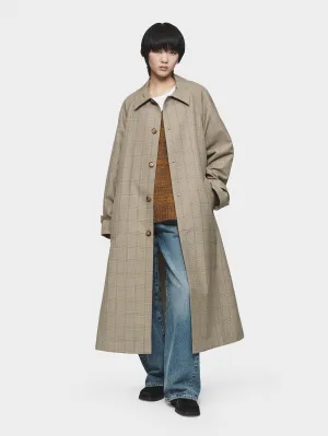 Plaid Trench Coat