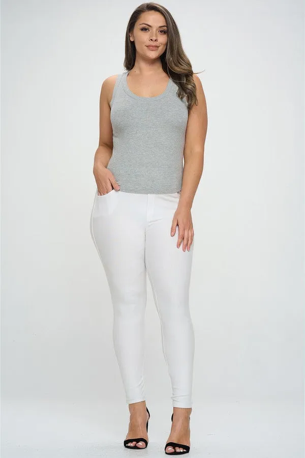 Plus Ribbed Seamless Scoop Neck Tank