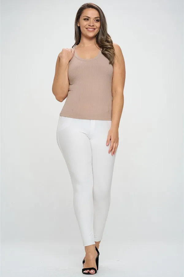 Plus Ribbed Seamless Scoop Neck Tank