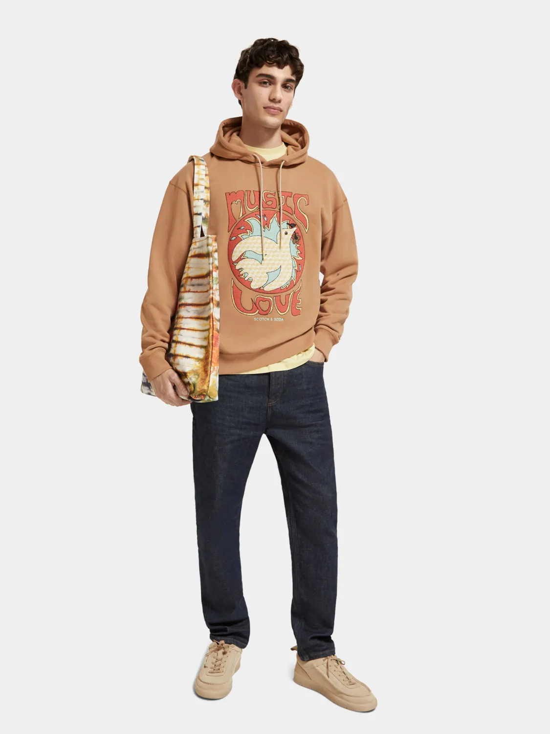 Relaxed-fit artwork hoodie
