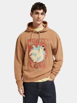 Relaxed-fit artwork hoodie