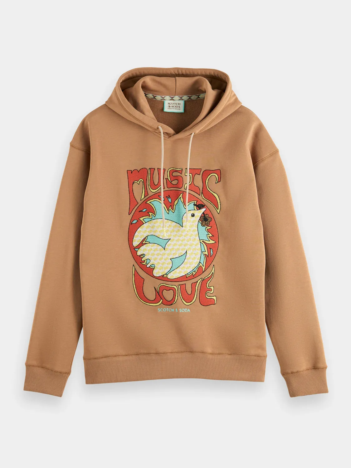 Relaxed-fit artwork hoodie