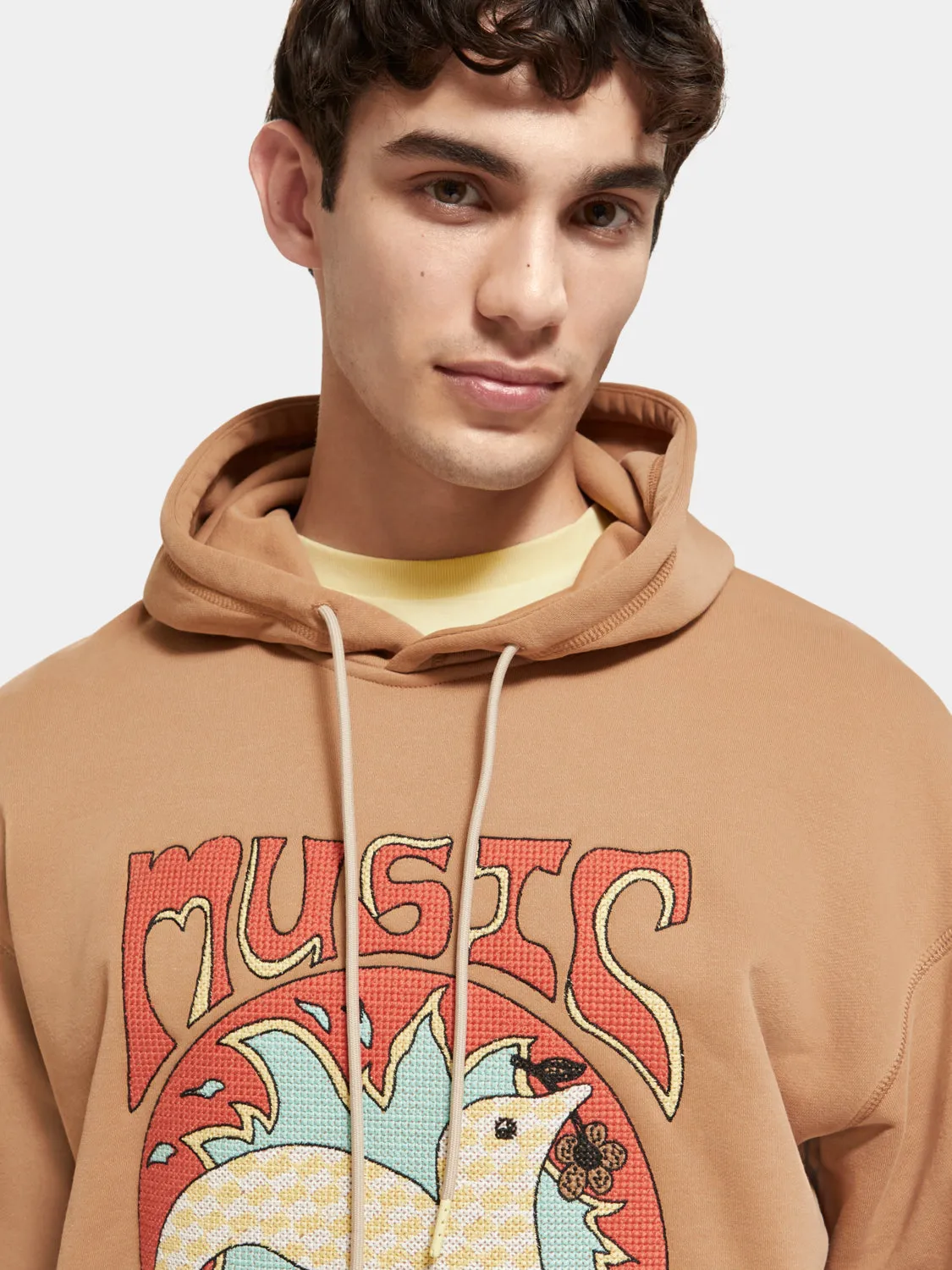 Relaxed-fit artwork hoodie