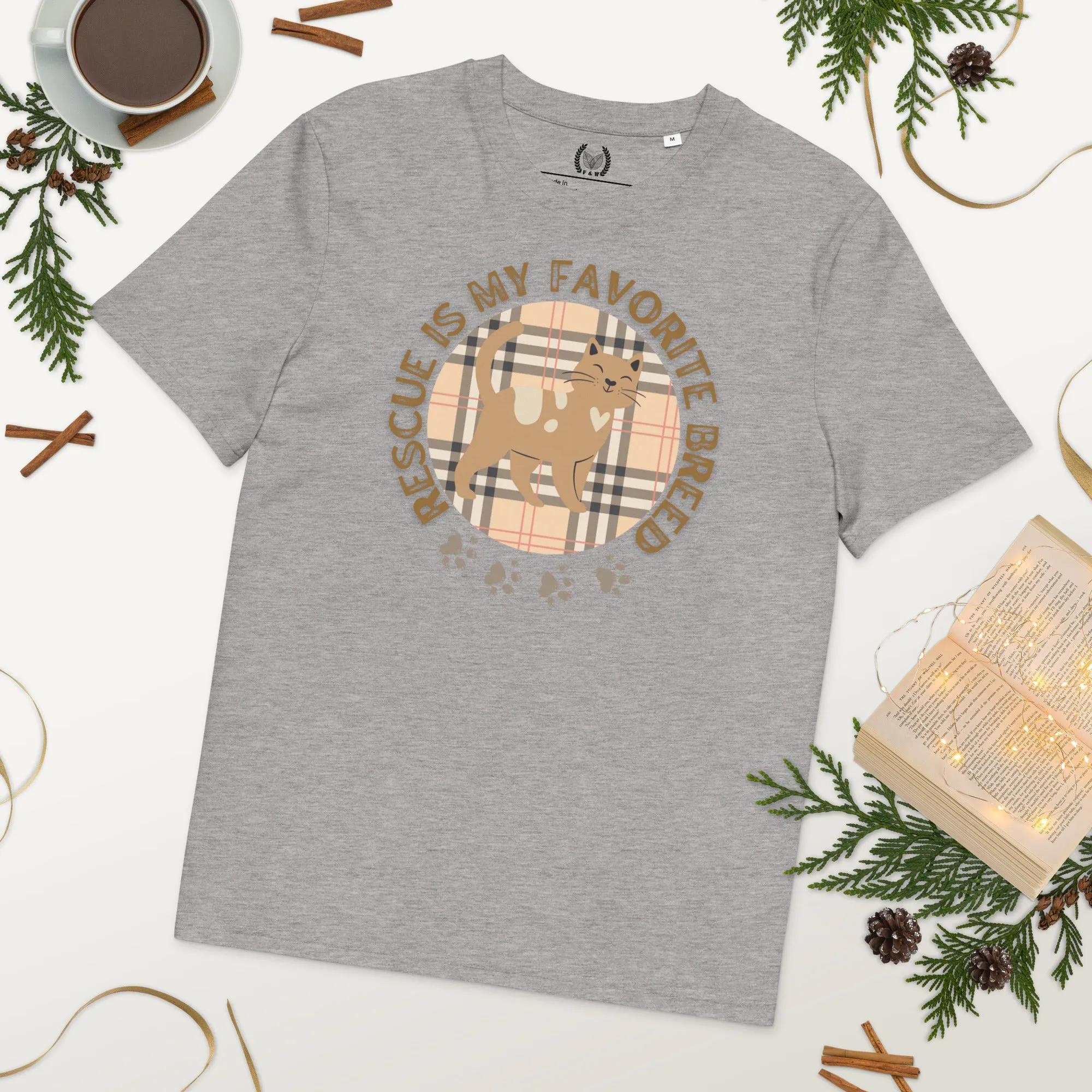 Rescue is My Favorite Breed - Vegan Organic Cat T-Shirt