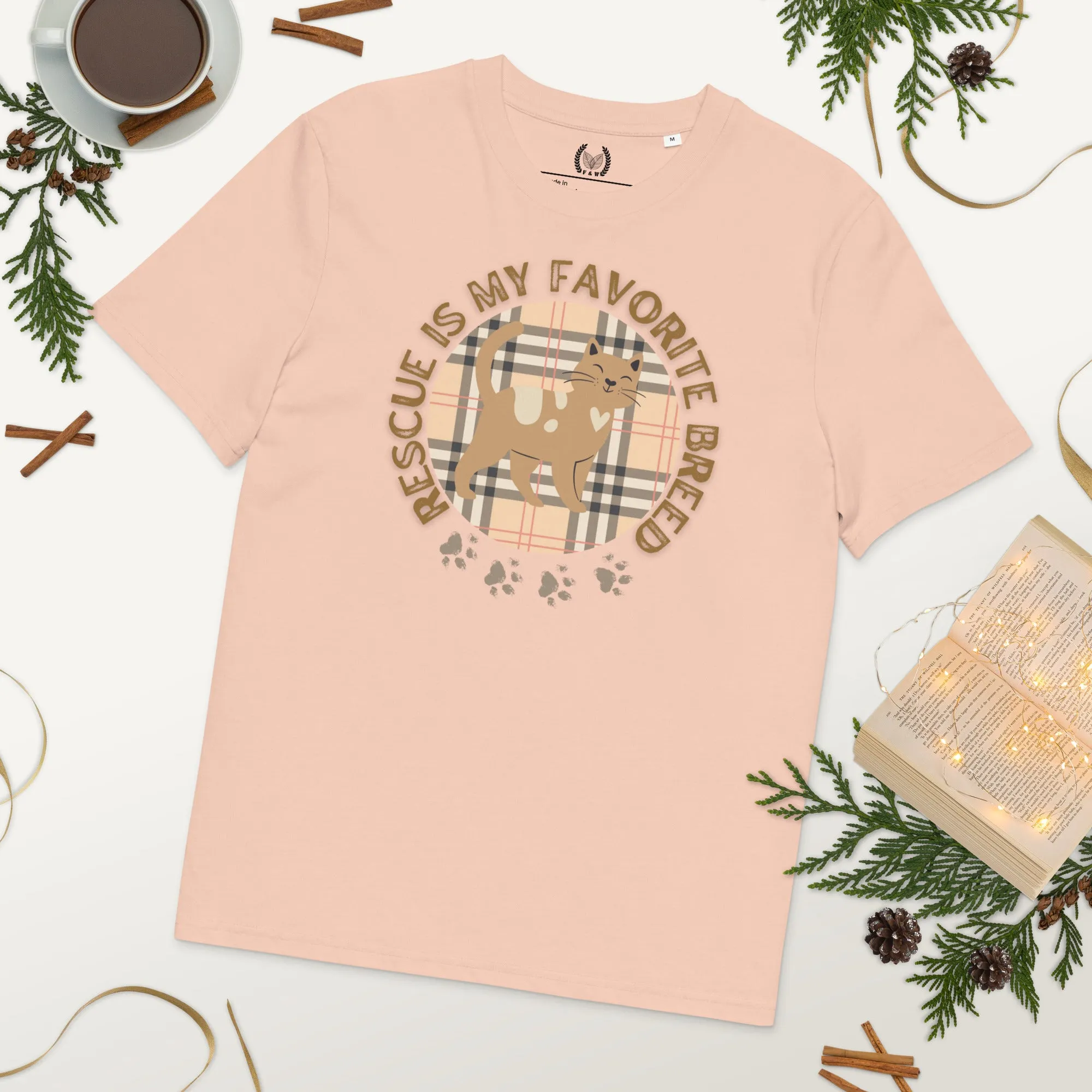 Rescue is My Favorite Breed - Vegan Organic Cat T-Shirt