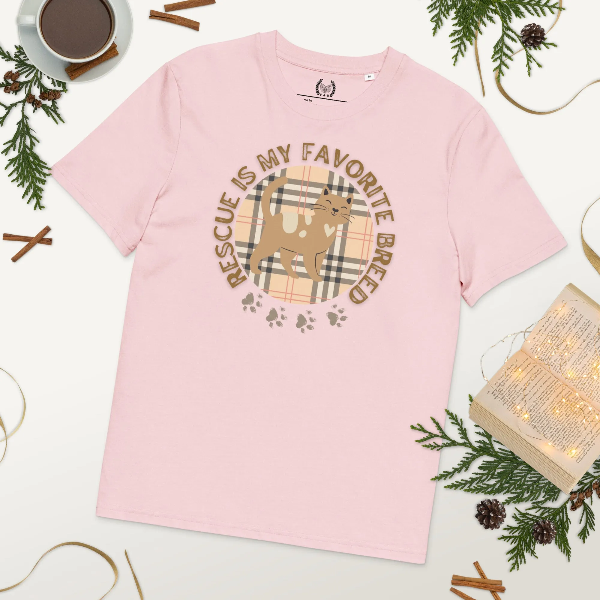 Rescue is My Favorite Breed - Vegan Organic Cat T-Shirt
