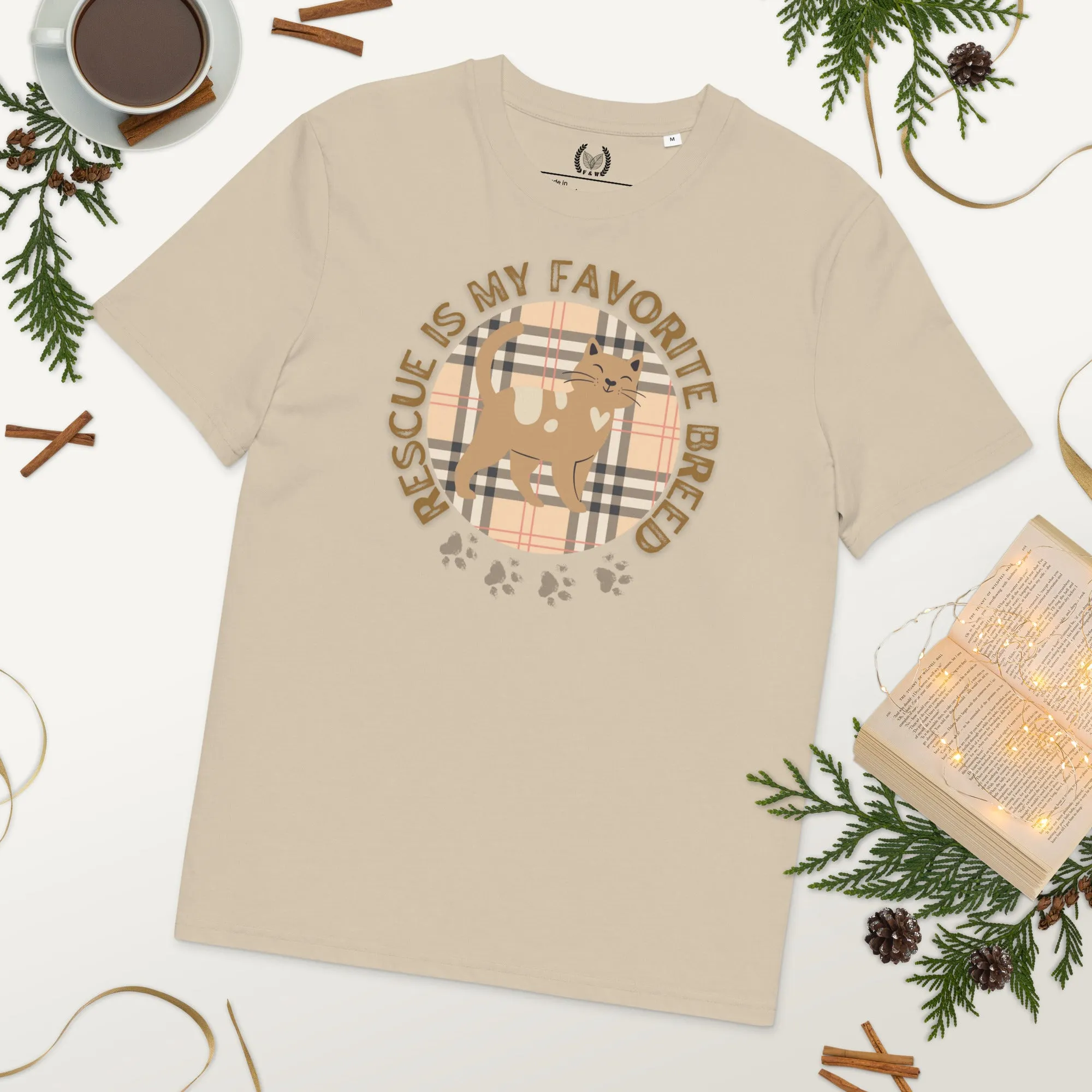 Rescue is My Favorite Breed - Vegan Organic Cat T-Shirt