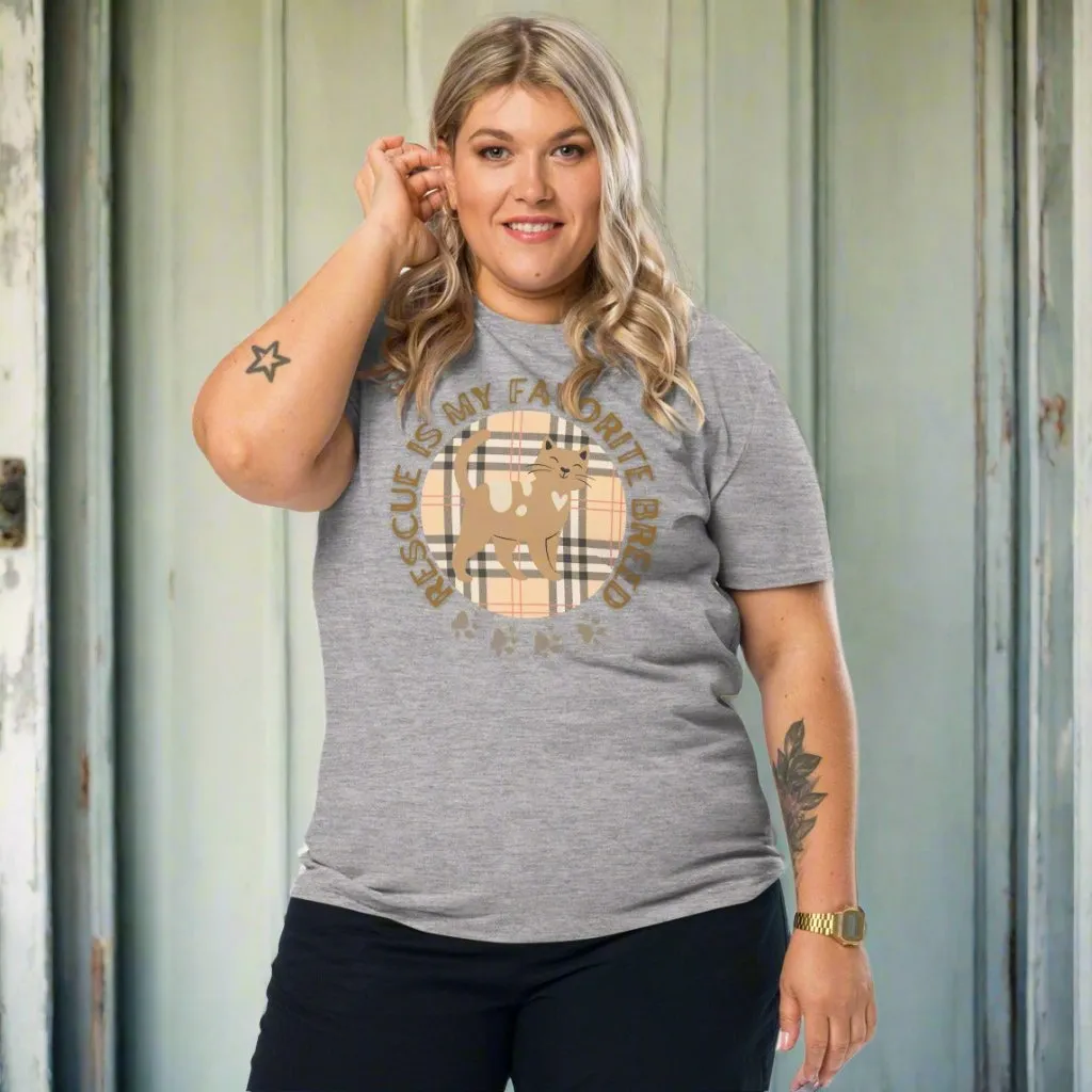 Rescue is My Favorite Breed - Vegan Organic Cat T-Shirt