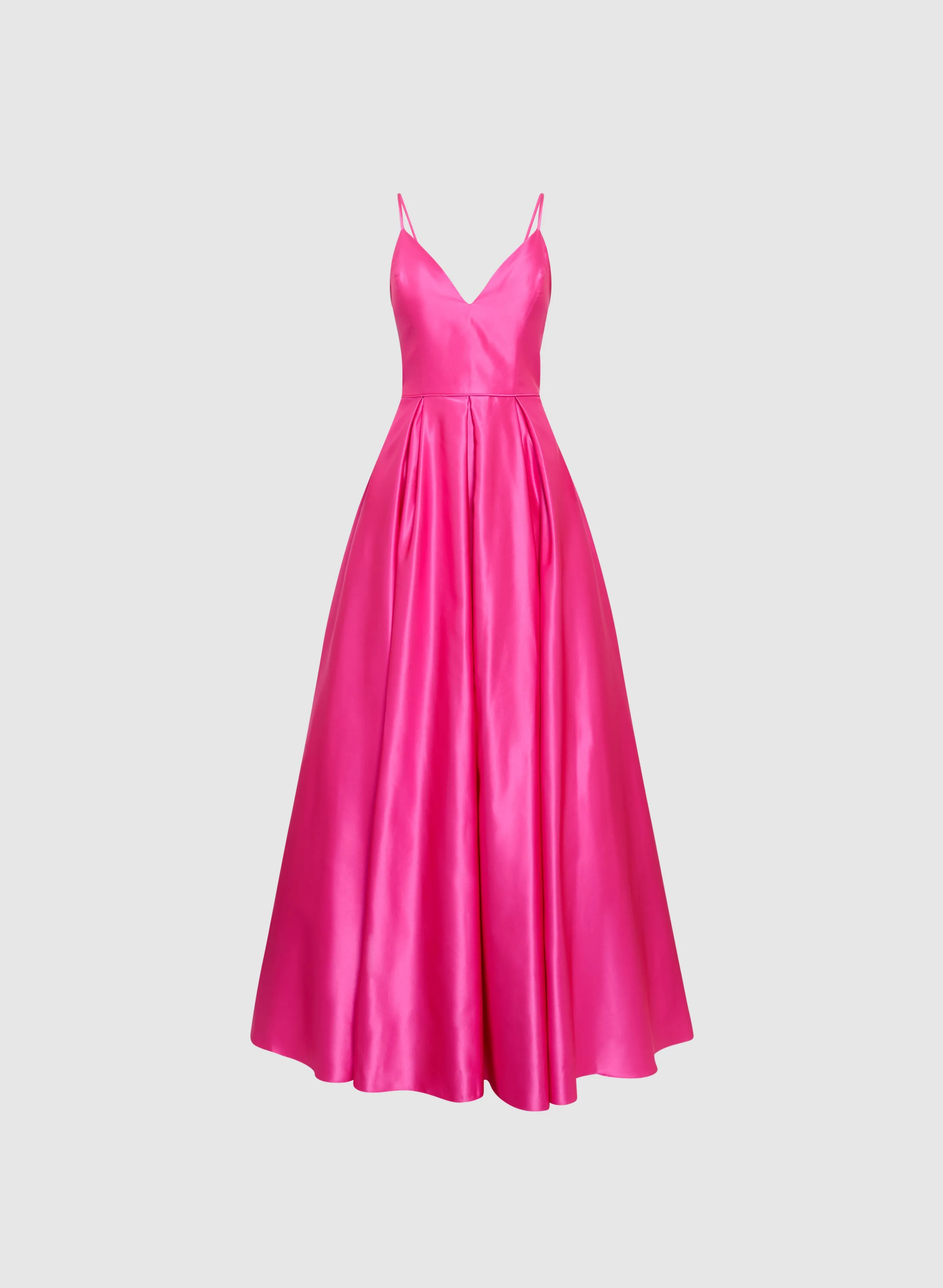 Satin Fit & Flare Ball Gown