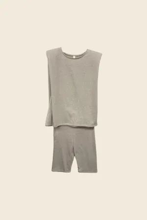 SHOULDER PAD BIKER SHORTS SET