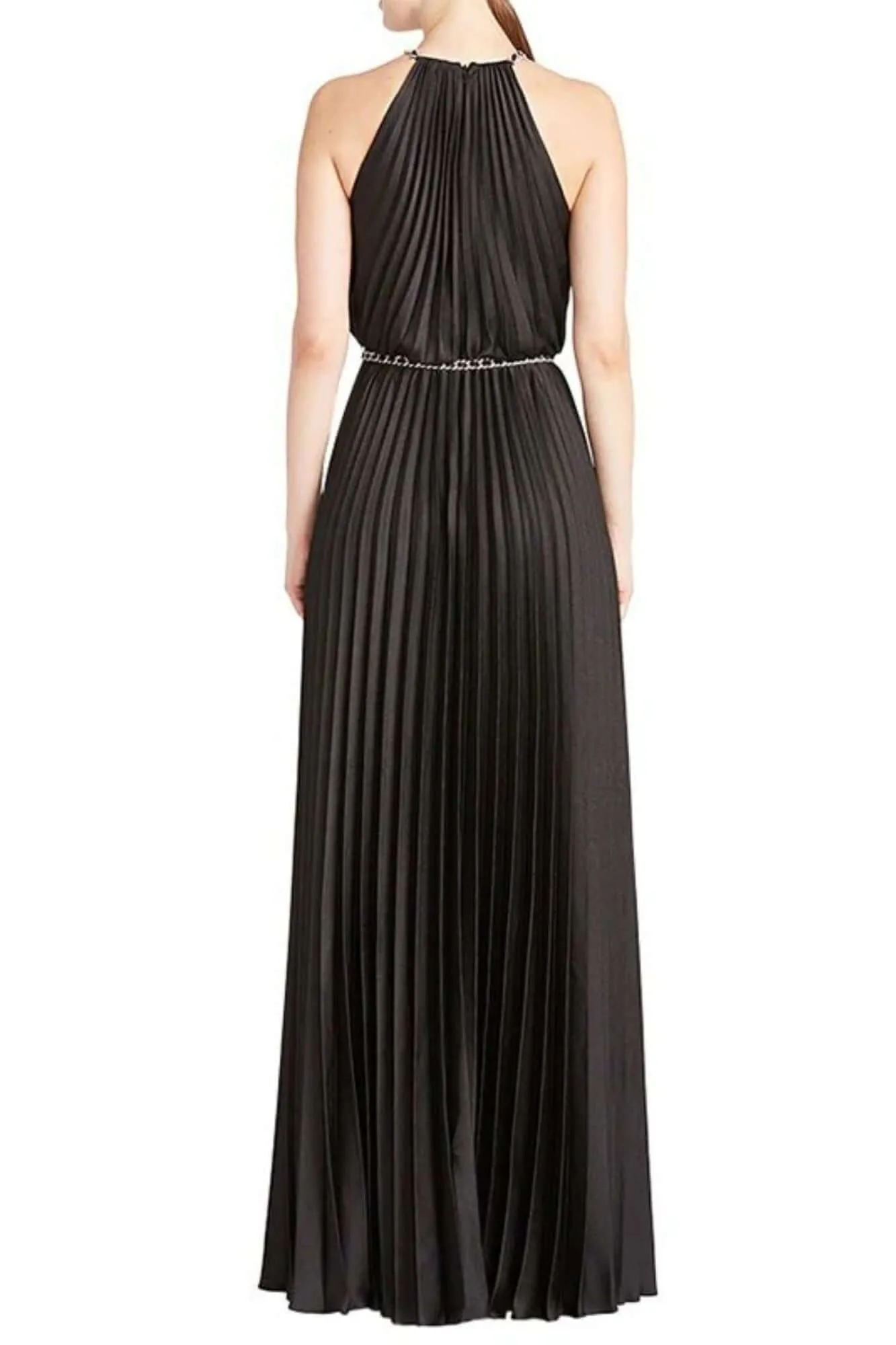 Sleeveless Satin Long Dress