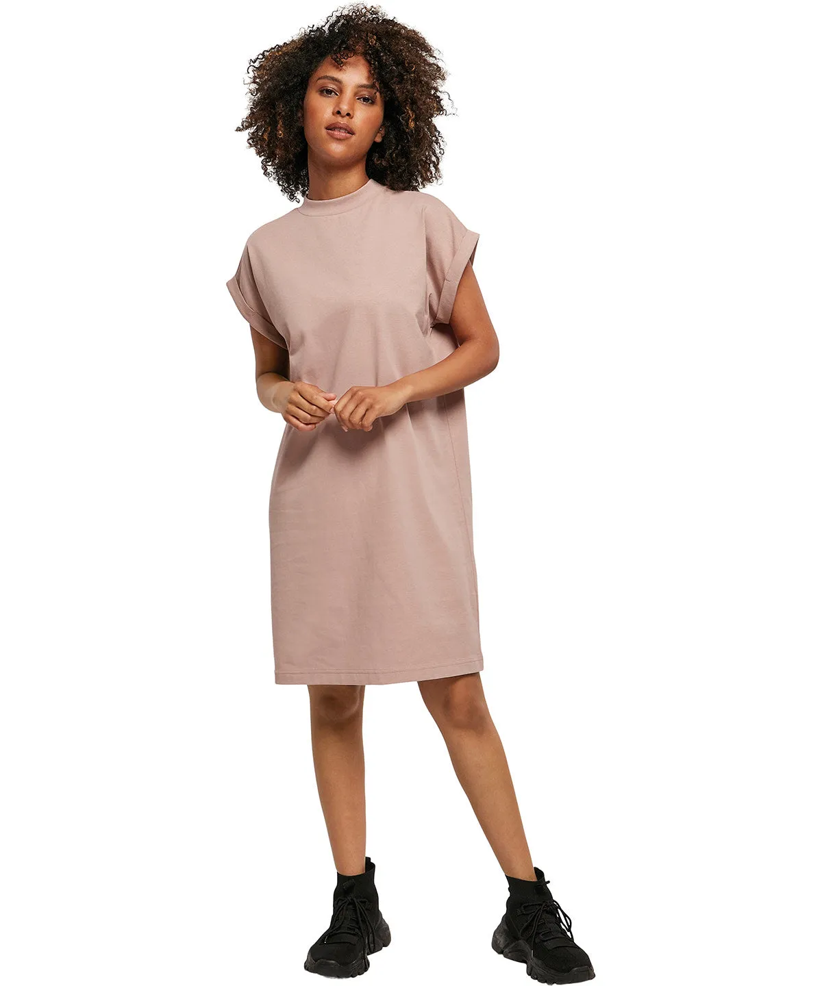 Soft Salvia - Women's turtle extended shoulder dress