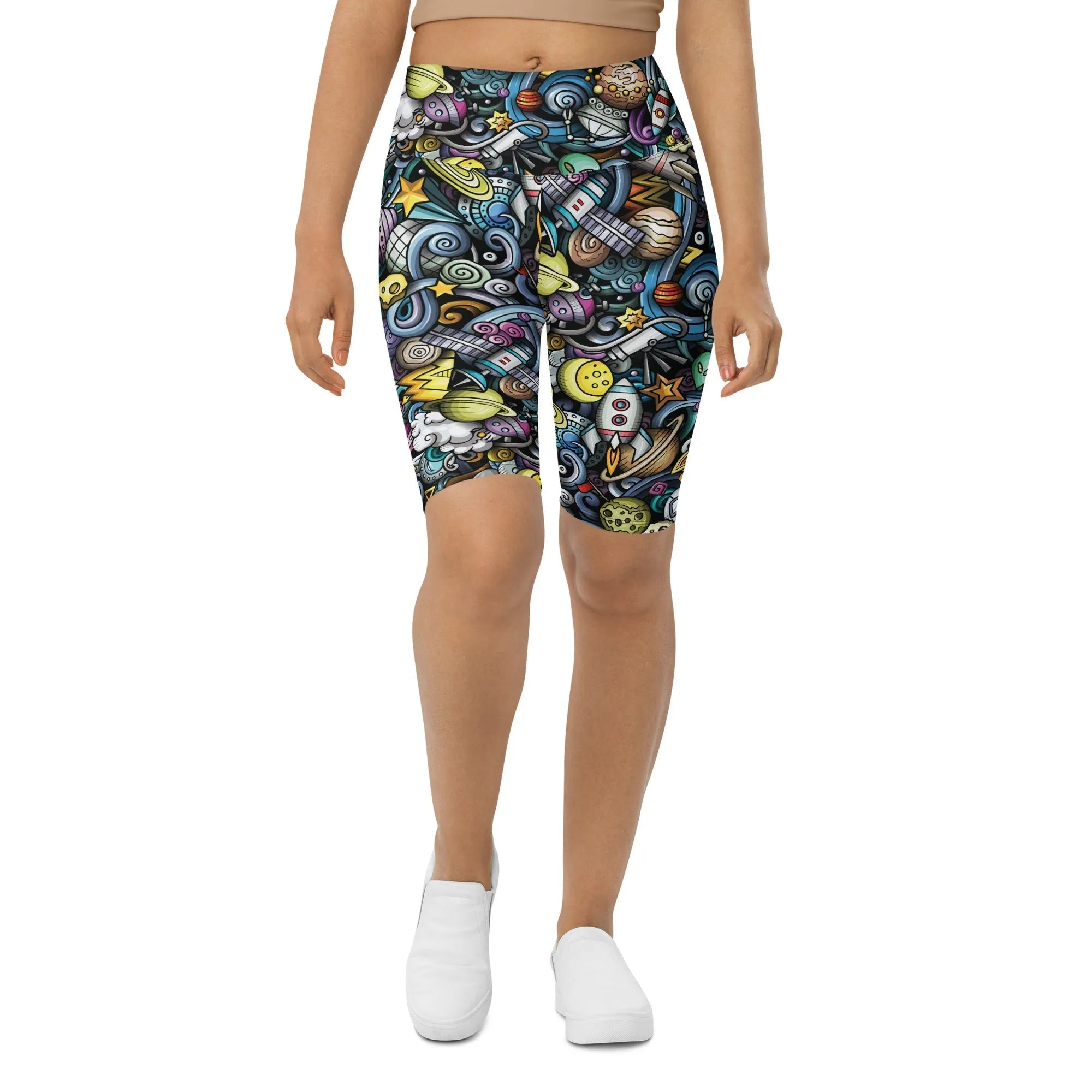 Space Travel Biker Shorts