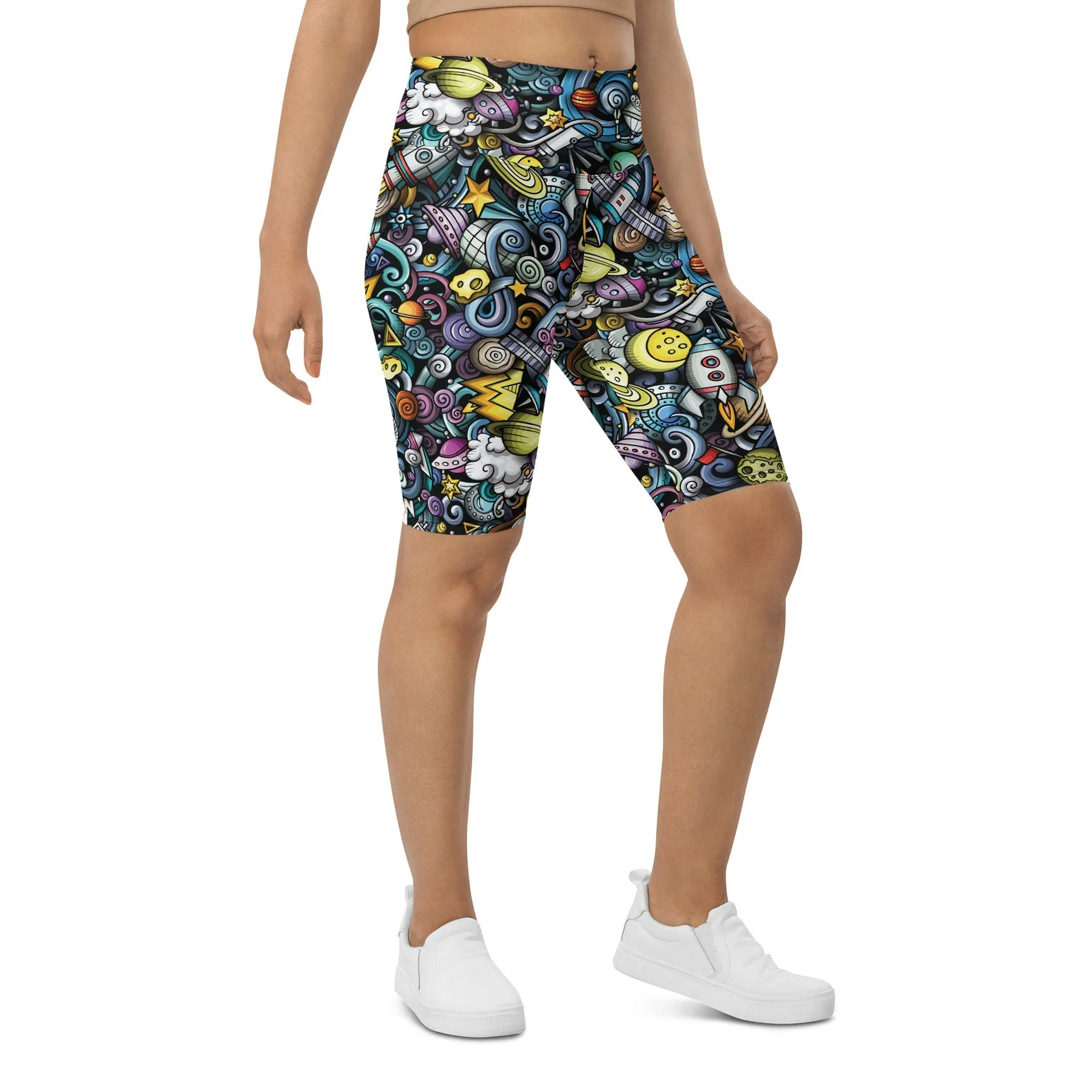 Space Travel Biker Shorts