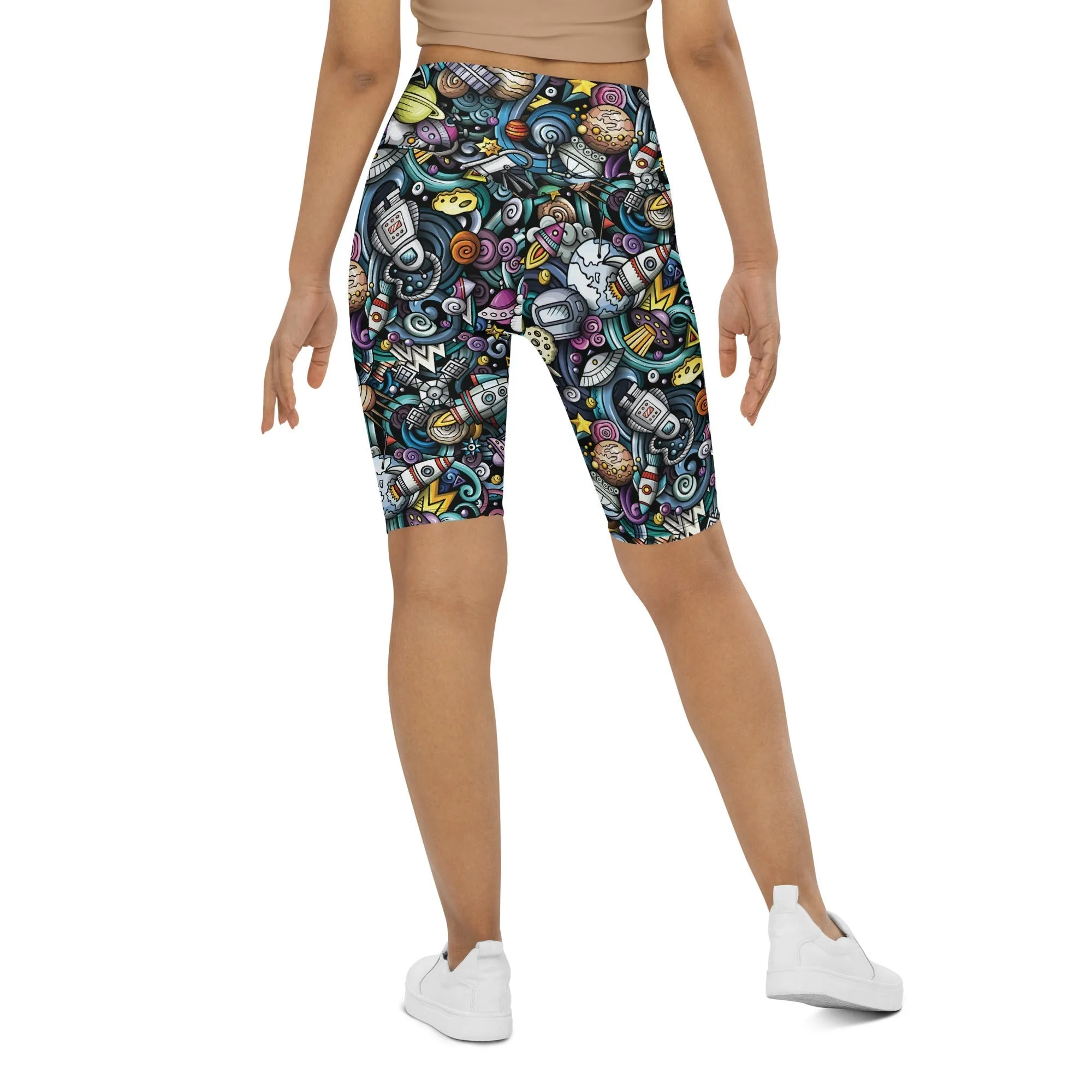 Space Travel Biker Shorts