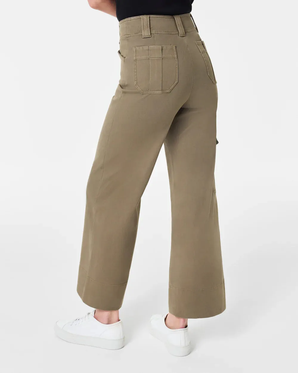 Stretch Twill Cropped Cargo Pant - Tuscan Olive