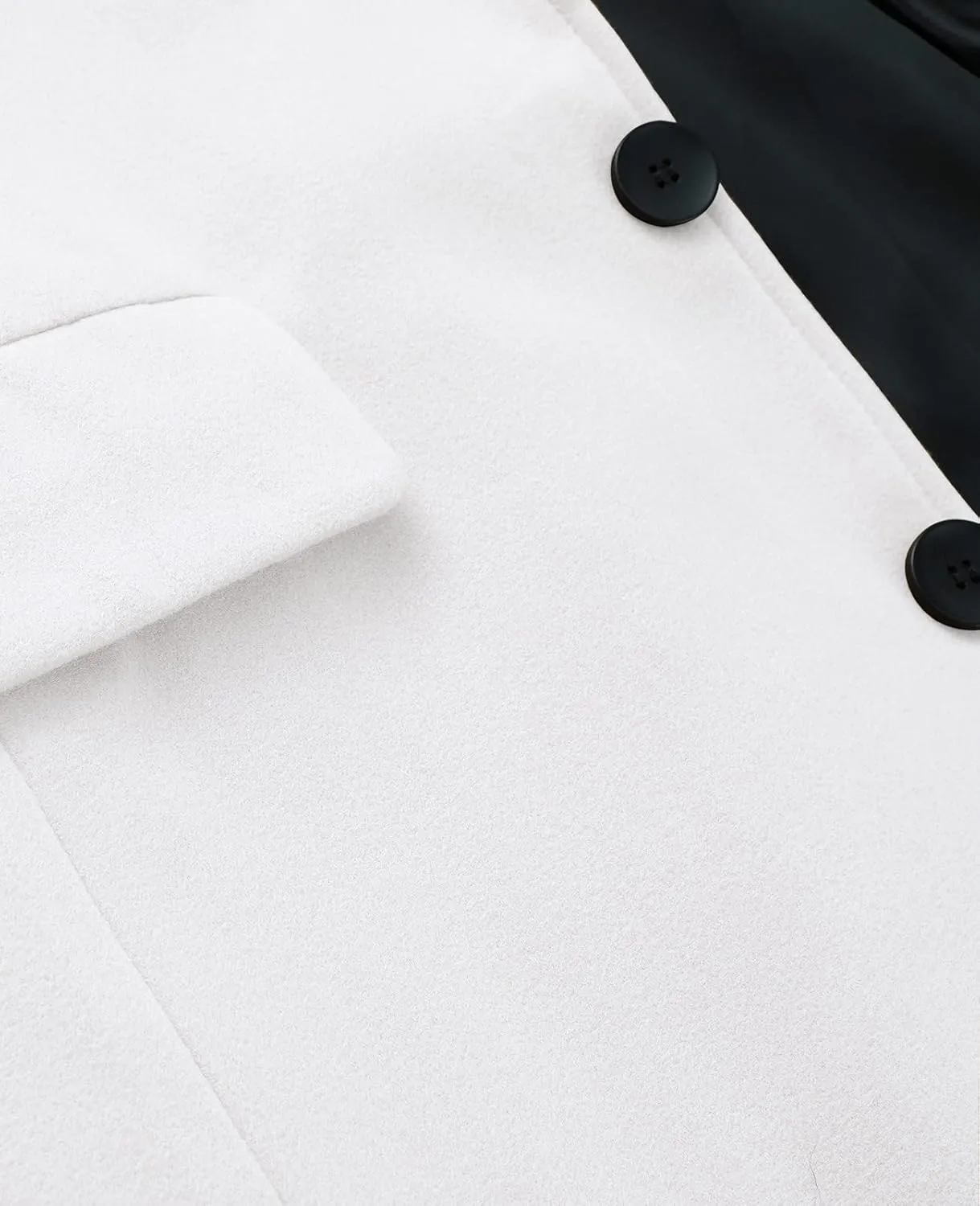 ThCreasa Mens Wool Blend Trench Coat Single Breasted Notch Lapel Walker Mid-Length Classic Pea Top Coat