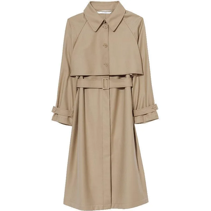 Worsted Wool Trench Coat (Jacket Vest Dress)