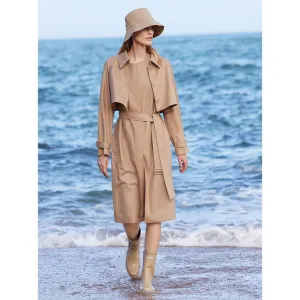 Worsted Wool Trench Coat (Jacket Vest Dress)