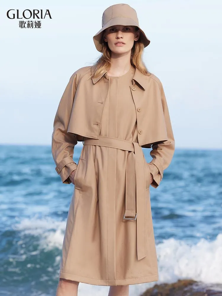 Worsted Wool Trench Coat (Jacket Vest Dress)
