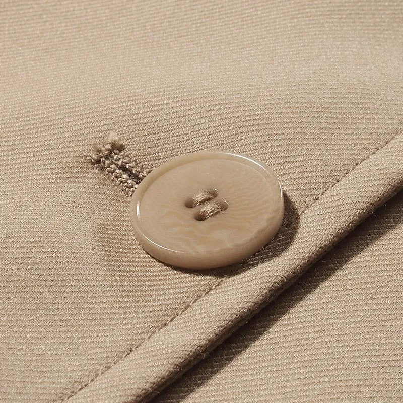 Worsted Wool Trench Coat (Jacket Vest Dress)