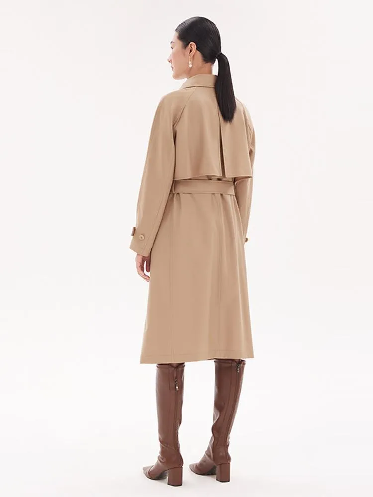 Worsted Wool Trench Coat (Jacket Vest Dress)