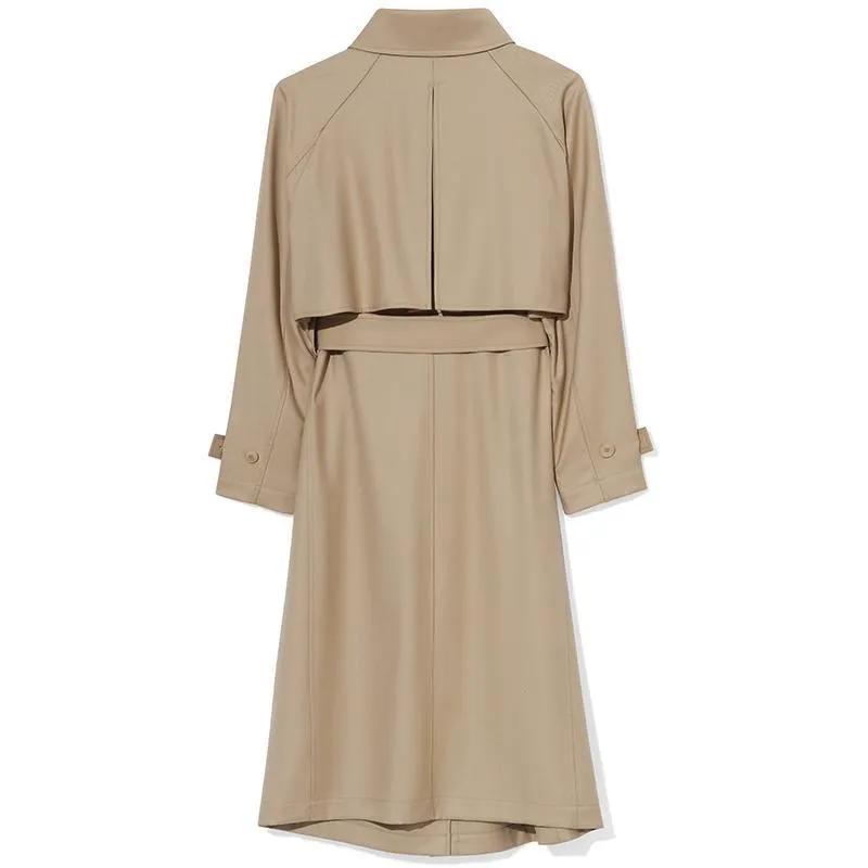 Worsted Wool Trench Coat (Jacket Vest Dress)