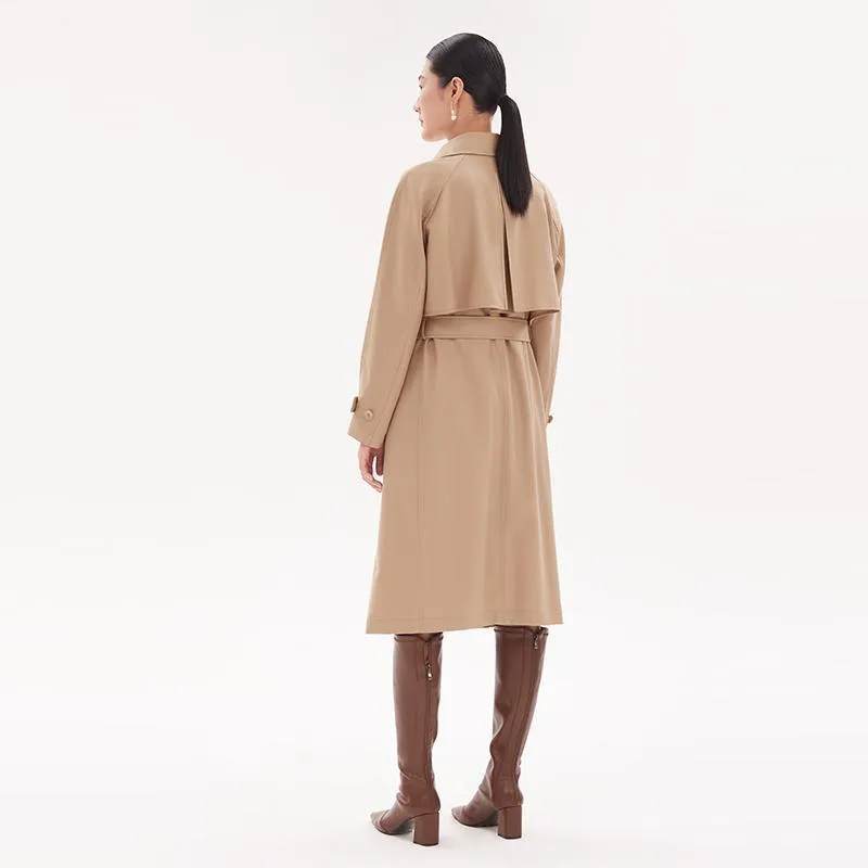 Worsted Wool Trench Coat (Jacket Vest Dress)